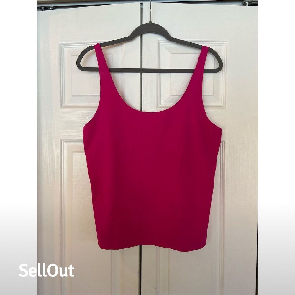 Chico's Women's Pink Scoop Neck Tank Top Size 2 Summer Casual